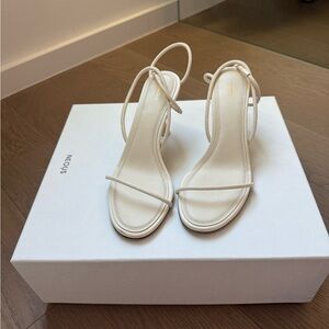 Neous White Nenque Heeled Sandals